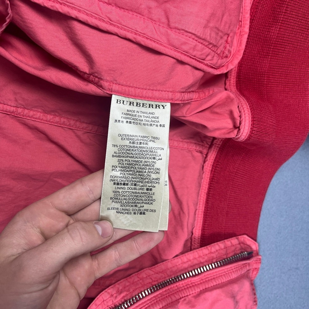 Burberry Brit Mens Bradford Salmon Pink Harrington Bomber Jacket Nova Check L - Picture 8 of 11